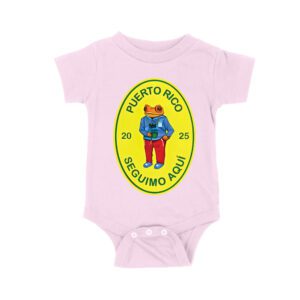 Puerto Rico 2025 Seguimos Aqu? Frog Graphic T-Shirt, Trendy Design, Comfortable Cotton Tee, Cool Style for Culture and Frog Lovers Unisex Baby Jersey
