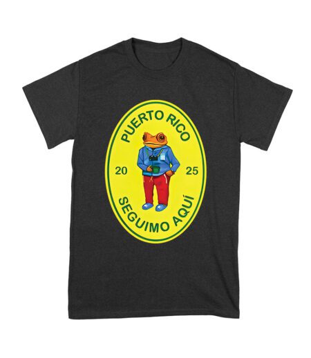 Puerto Rico 2025 Seguimos Aqu? Frog Graphic T-Shirt, Trendy Design, Comfortable Cotton Tee, Cool Style for Culture and Frog Lovers Unisex Youth – Viva Party