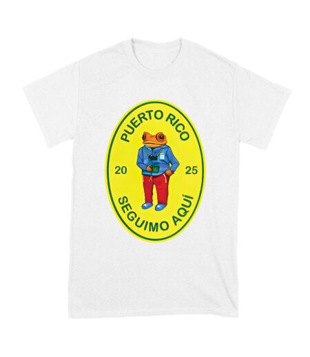 Puerto Rico 2025 Seguimos Aqu? Frog Graphic T-Shirt, Trendy Design, Comfortable Cotton Tee, Cool Style for Culture and Frog Lovers Unisex Youth