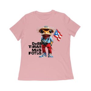 Puerto Rico Debi Tira M?s Fotos Frog with Frog Graphic T-Shirt, Trendy Design, Comfortable Cotton Tee, Cool Style for Frog and Culture Lovers Women Relaxed