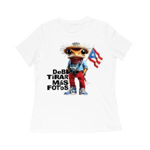 Puerto Rico Debi Tira M?s Fotos Frog with Frog Graphic T-Shirt, Trendy Design, Comfortable Cotton Tee, Cool Style for Frog and Culture Lovers Women Relaxed