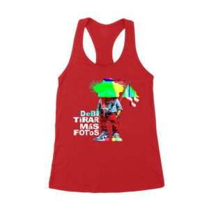 Puerto Rico Debi Tira M?s Fotos Frog with Frog Graphic T-Shirt, Trendy Design, Comfortable Cotton Tee, Cool Style for Frog and Culture Lovers Women's Racerback Tank Top