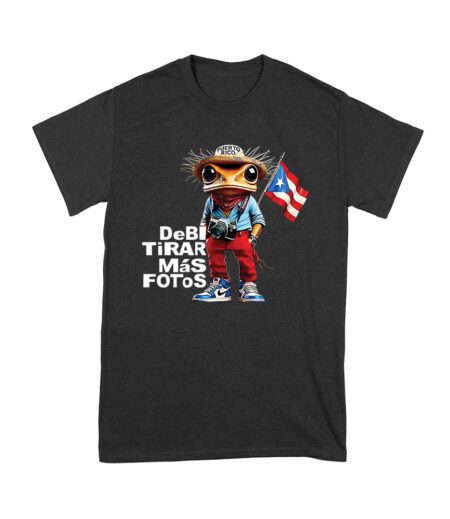 Puerto Rico Debi Tira M?s Fotos Frog with Frog Graphic T-Shirt, Trendy Design, Comfortable Cotton Tee, Cool Style for Frog and Culture Lovers Unisex Youth – Viva Party