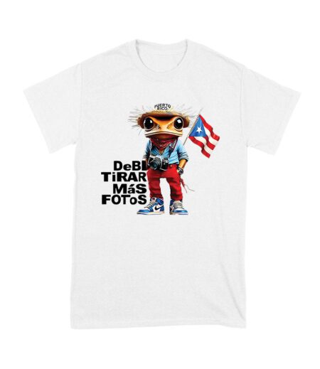 Puerto Rico Debi Tira M?s Fotos Frog with Frog Graphic T-Shirt, Trendy Design, Comfortable Cotton Tee, Cool Style for Frog and Culture Lovers Unisex Youth