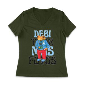 Debi Tira Mas Fotos Graphic T-Shirt, Trendy Design, Comfortable Cotton Tee, Cool Style for Music and Fashion Lovers Women Jersey V-Neck