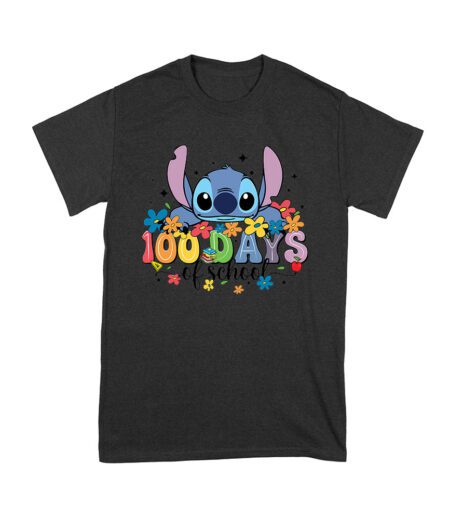 100 Days of School Cute Blue Creature T-Shirt, Fun School Celebration Shirt, Colorful Back to School Outfit for Kids and Teachers Unisex Youth – Viva Party