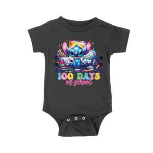 100 Days of School Cute Blue Creature T-Shirt, Fun Classroom Celebration Shirt, Adorable Back to School Outfit for Kids and Teachers Unisex Baby Jersey – Viva Party