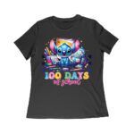 100 Days of School Cute Blue Creature T-Shirt, Fun Classroom Celebration Shirt, Adorable Back to School Outfit for Kids and Teachers Women Relaxed – Viva Party