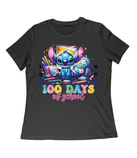 100 Days of School Cute Blue Creature T-Shirt, Fun Classroom Celebration Shirt, Adorable Back to School Outfit for Kids and Teachers Women Relaxed – Viva Party