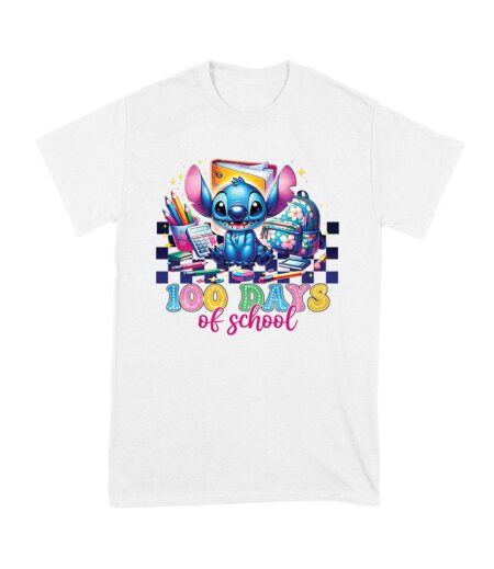 100 Days of School Cute Blue Creature T-Shirt, Fun Classroom Celebration Shirt, Adorable Back to School Outfit for Kids and Teachers Unisex Youth