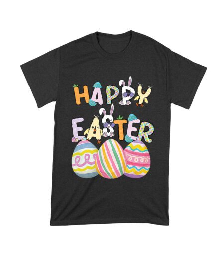 Happy Easter T-Shirt - Cute Bunny, Colorful Eggs & Spring Holiday Outfit for Men, Women & Kids Unisex Toddler – Viva Party