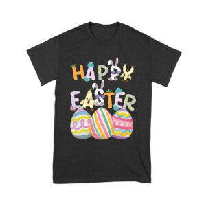 Happy Easter T-Shirt - Cute Bunny, Colorful Eggs & Spring Holiday Outfit for Men, Women & Kids Unisex Youth – Viva Party