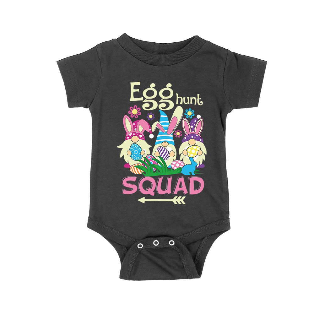 East-03_Rs-Black.jpg Egg Hunt Squad T-Shirt - Fun Easter Bunny &Amp;Amp; Colorful Eggs Team Outfit For Kids &Amp;Amp; Adults Unisex Baby Jersey – Viva Party