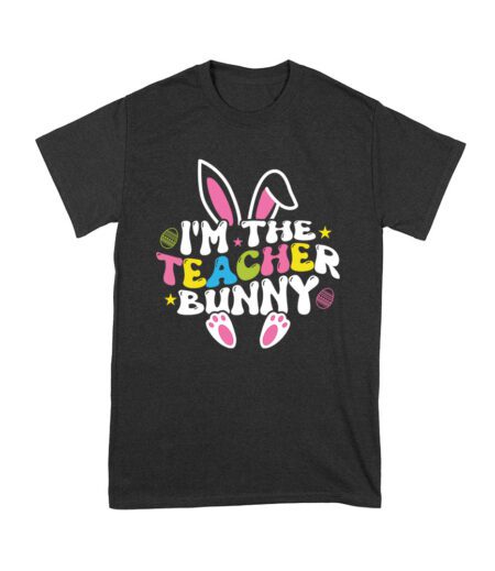 I'm the Teacher Bunny T-Shirt - Cute Easter Outfit for Educators, Egg Hunt & Spring Celebration Unisex Youth – Viva Party