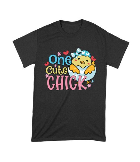 One Cute Chick T-Shirt - Funny Easter Outfit with Adorable Baby Chick for Women & Kids Unisex Toddler – Viva Party