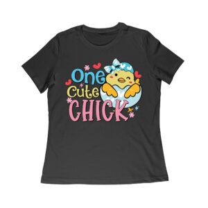 One Cute Chick T-Shirt - Funny Easter Outfit with Adorable Baby Chick for Women & Kids Women Relaxed – Viva Party
