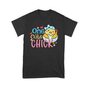 One Cute Chick T-Shirt - Funny Easter Outfit with Adorable Baby Chick for Women & Kids Unisex Youth – Viva Party