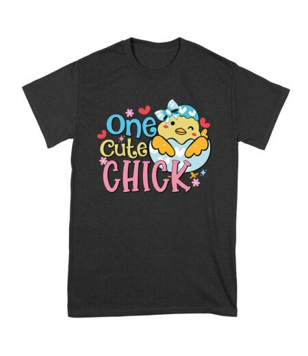 One Cute Chick T-Shirt - Funny Easter Outfit with Adorable Baby Chick for Women & Kids Unisex Youth – Viva Party