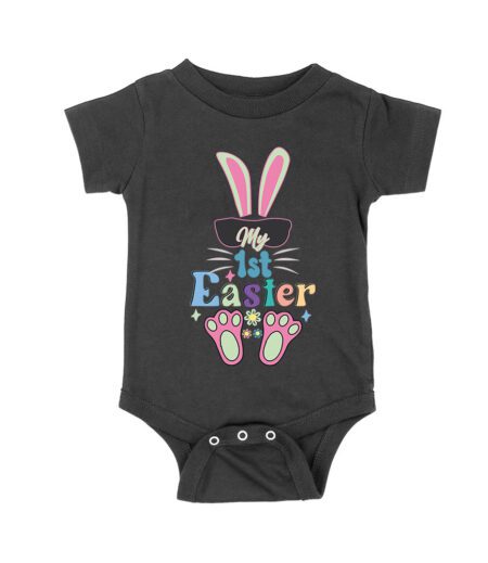 1st Easter T-Shirt - Adorable Baby?s First Easter Outfit with Cute Bunny & Colorful Eggs Unisex Baby Jersey – Viva Party
