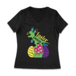 Easter Saurus Rex T-Shirt - Funny Dinosaur Easter Egg Hunt Outfit for Kids & Boys Women Jersey V-Neck – Viva Party