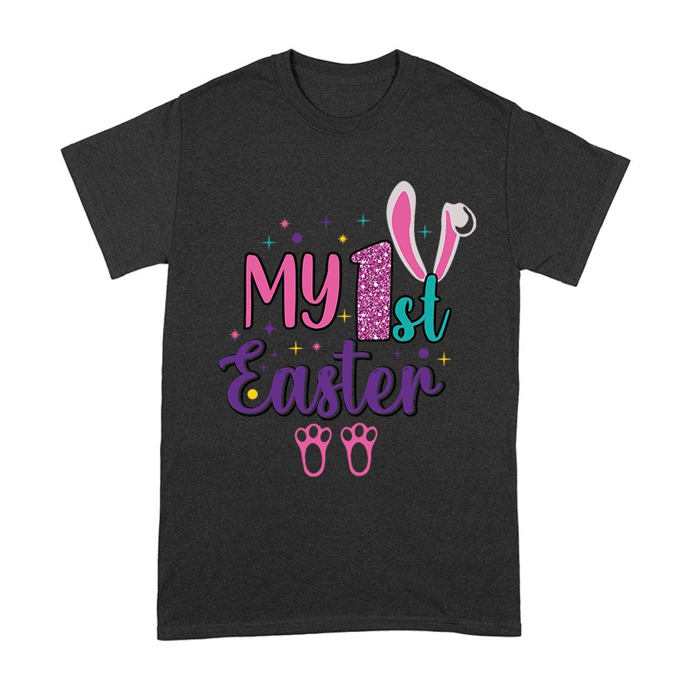 East-10_A-Black.jpg My 1St Easter T-Shirt - Adorable Baby?S First Easter Outfit With Cute Bunny &Amp;Amp; Colorful Eggs Unisex Adult – Viva Party