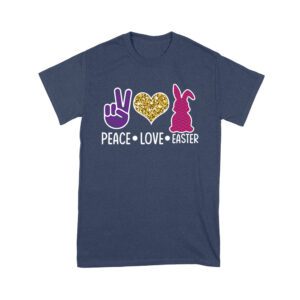 Peace Love Easter Valentine's Day T-Shirt for Women, Men, Kids