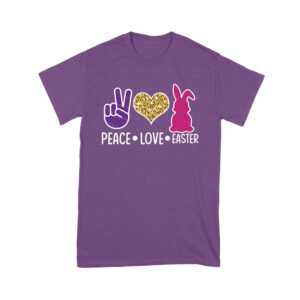 Peace Love Easter Valentine's Day T-Shirt for Women, Men, Kids