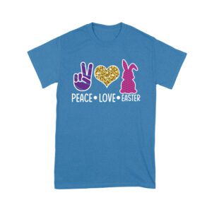 Peace Love Easter Valentine's Day T-Shirt for Women, Men, Kids
