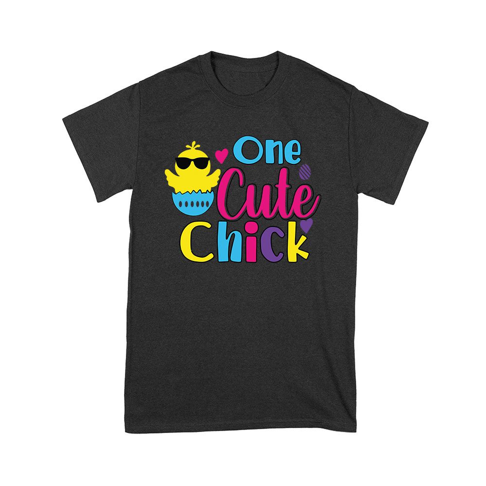 East-12_Y-Black.jpg One Cute Chick Easter T-Shirt For Women, Men, Kids ? Adorable Chick Design, Perfect Easter Gift Shirt Unisex Youth – Viva Party