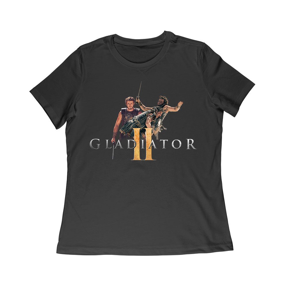 Glat-01_Wr-Black.jpg Gladiator Ii - Warrior T-Shirt - Epic Battle Armor Design For Brave Fighters And History Fans Women Relaxed – Viva Party
