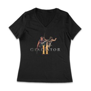 Gladiator II - Warrior T-Shirt - Epic Battle Armor Design for Brave Fighters and History Fans Women Jersey V-Neck – Viva Party