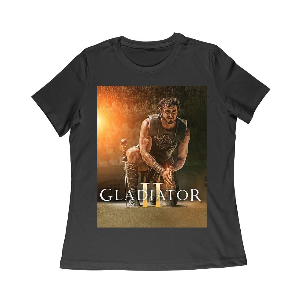 Glat-02_Wr-Black.jpg Gladiator Ii - Warrior Battle T-Shirt - Fierce Combat Spirit For Brave Fighters And Legends Women Relaxed – Viva Party