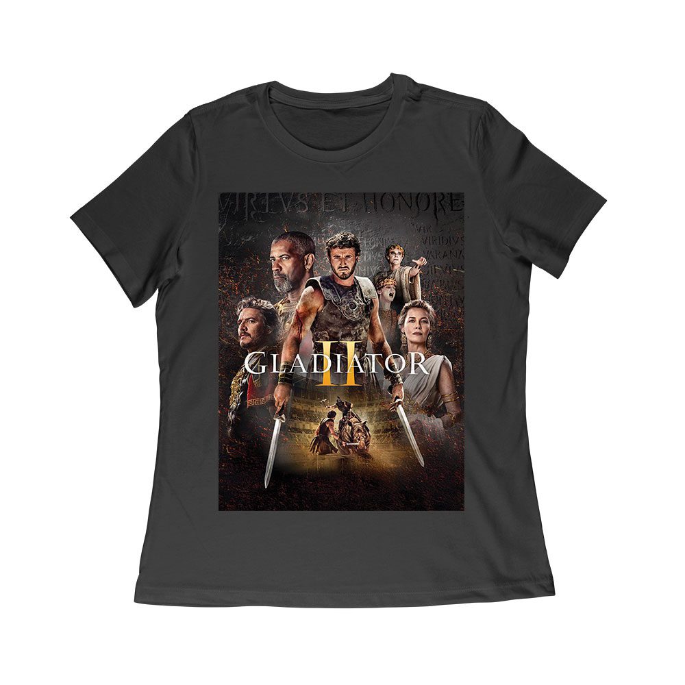 Glat-04_Wr-Black.jpg Gladiator Ii - Fearless Warrior T-Shirt - Bold Battle Armor For Fighters And History Lovers Women Relaxed – Viva Party