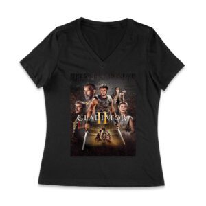 Gladiator II - Fearless Warrior T-Shirt - Bold Battle Armor for Fighters and History Lovers Women Jersey V-Neck – Viva Party