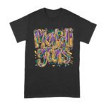 Festive Mardi Gras T-Shirt - Colorful Glitter-Inspired Lettering, Bold Carnival Spirit, Fun New Orleans Party Outfit Unisex Adult – Viva Party