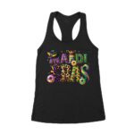Mardi Gras T-Shirt - Festive Magic Hat Design, Colorful Carnival Party Outfit, Fun New Orleans Celebration Attire Women's Racerback Tank Top – Viva Party