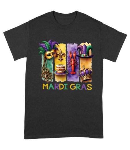 Colorful Mardi Gras T-Shirt - Bold Carnival Design for Fun Celebrations, Perfect for Parades, Parties & Festive Occasions Unisex Adult – Viva Party