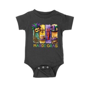 Colorful Mardi Gras T-Shirt - Bold Carnival Design for Fun Celebrations, Perfect for Parades, Parties & Festive Occasions Unisex Baby Jersey – Viva Party