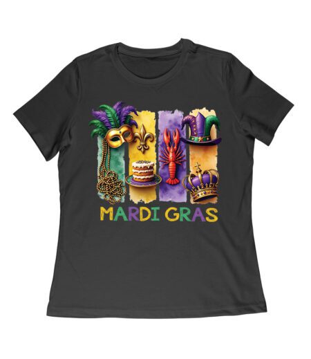 Colorful Mardi Gras T-Shirt - Bold Carnival Design for Fun Celebrations, Perfect for Parades, Parties & Festive Occasions Women Relaxed – Viva Party