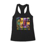 Colorful Mardi Gras T-Shirt - Bold Carnival Design for Fun Celebrations, Perfect for Parades, Parties & Festive Occasions Women's Racerback Tank Top – Viva Party