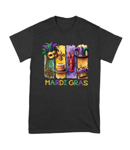 Colorful Mardi Gras T-Shirt - Bold Carnival Design for Fun Celebrations, Perfect for Parades, Parties & Festive Occasions Unisex Youth – Viva Party
