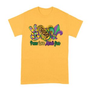 Peace Love Mardi Gras T-Shirt