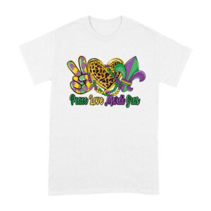 Peace Love Mardi Gras T-Shirt