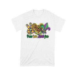 Peace Love Mardi Gras T-Shirt