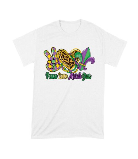 Peace Love Mardi Gras T-Shirt