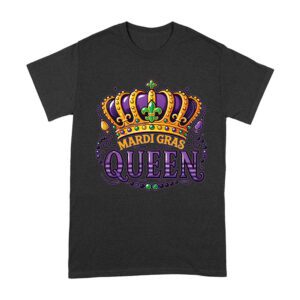 Mardi Gras Queen T-Shirt - Royal Carnival Design for Festive Parades, Parties & Celebrations, Perfect for Mardi Gras Enthusiasts Unisex Adult – Viva Party