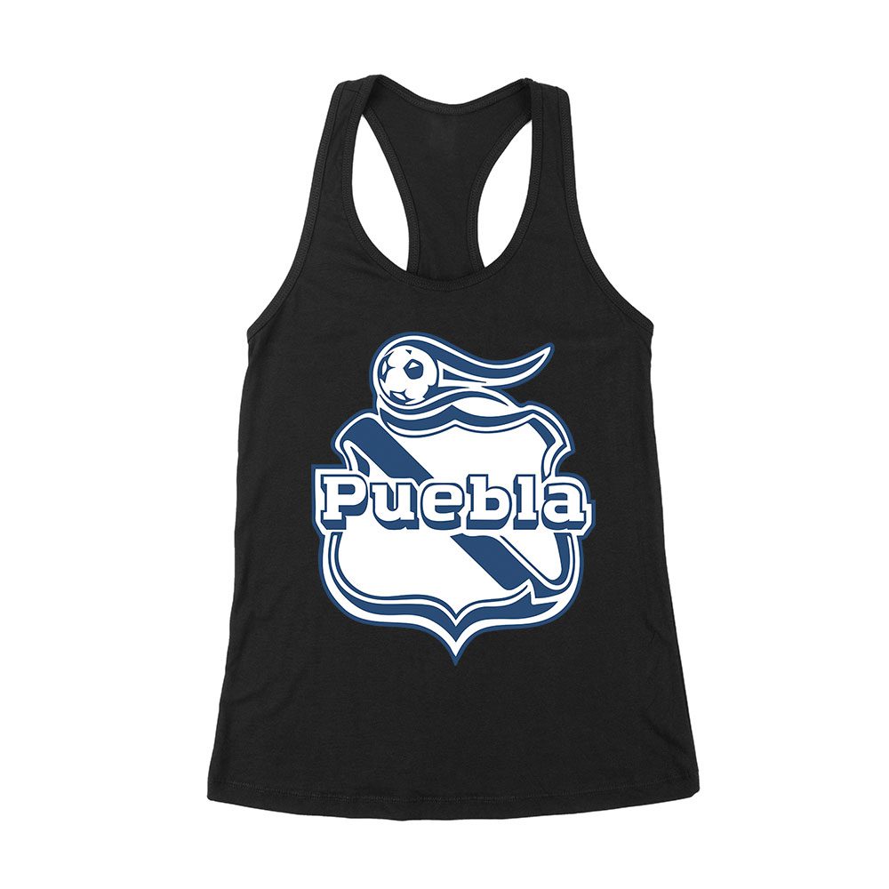 Soct-08_Wrtt-Black.jpg Puebla Soccer T-Shirt Fierce Football Club Spirit Mexico Futbol Passion Women'S Racerback Tank Top – Viva Party
