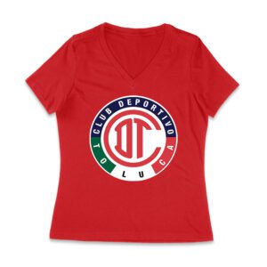 Toluca Soccer T-Shirt Fierce Football Club Spirit Mexico Futbol Passion Women Jersey V-Neck