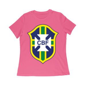 Brazil Soccer T-Shirt Fierce Football Club Spirit South America Futbol Passion Women Relaxed