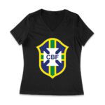 Brazil Soccer T-Shirt Fierce Football Club Spirit South America Futbol Passion Women Jersey V-Neck – Viva Party